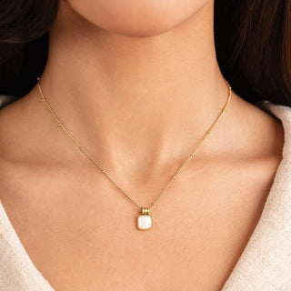 White Shell Pendant Necklace