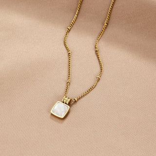 White Shell Pendant Necklace