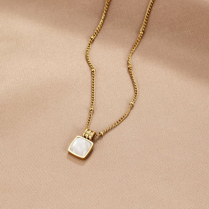 White Shell Pendant Necklace