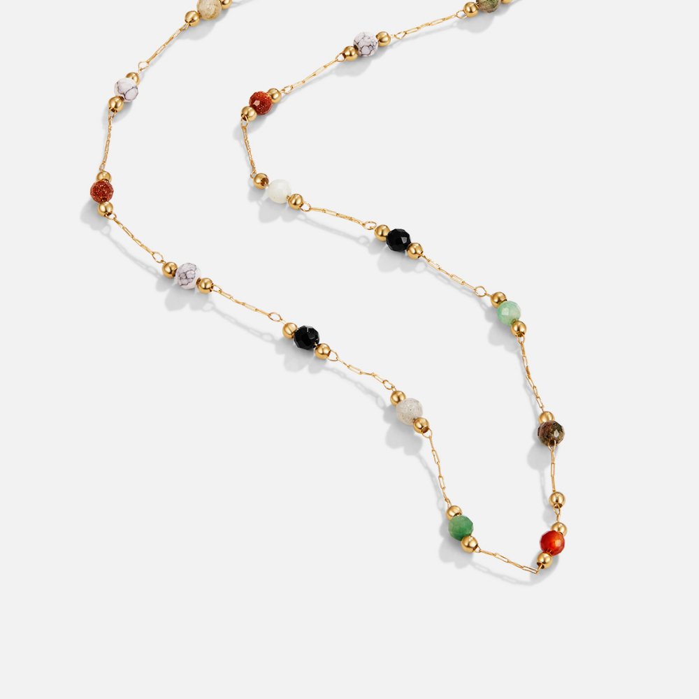 Beaded Stone Necklace