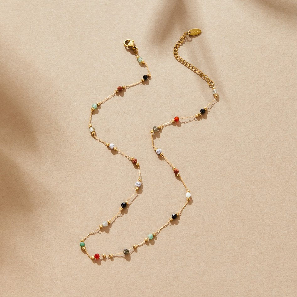 Beaded Stone Necklace