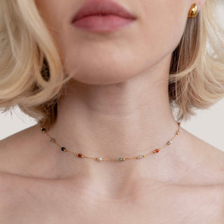 Beaded Stone Necklace