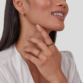Emerald Green Layered Ring