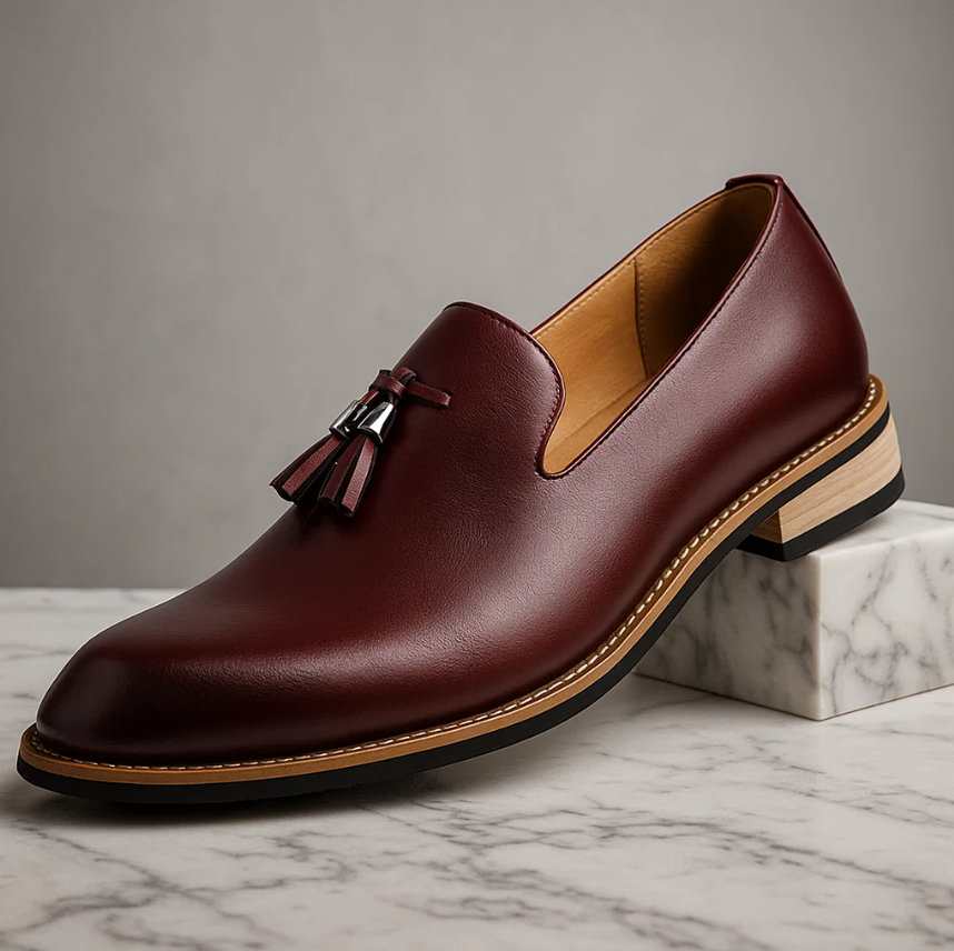 Zachariah - Tassel Detail Leather Loafers