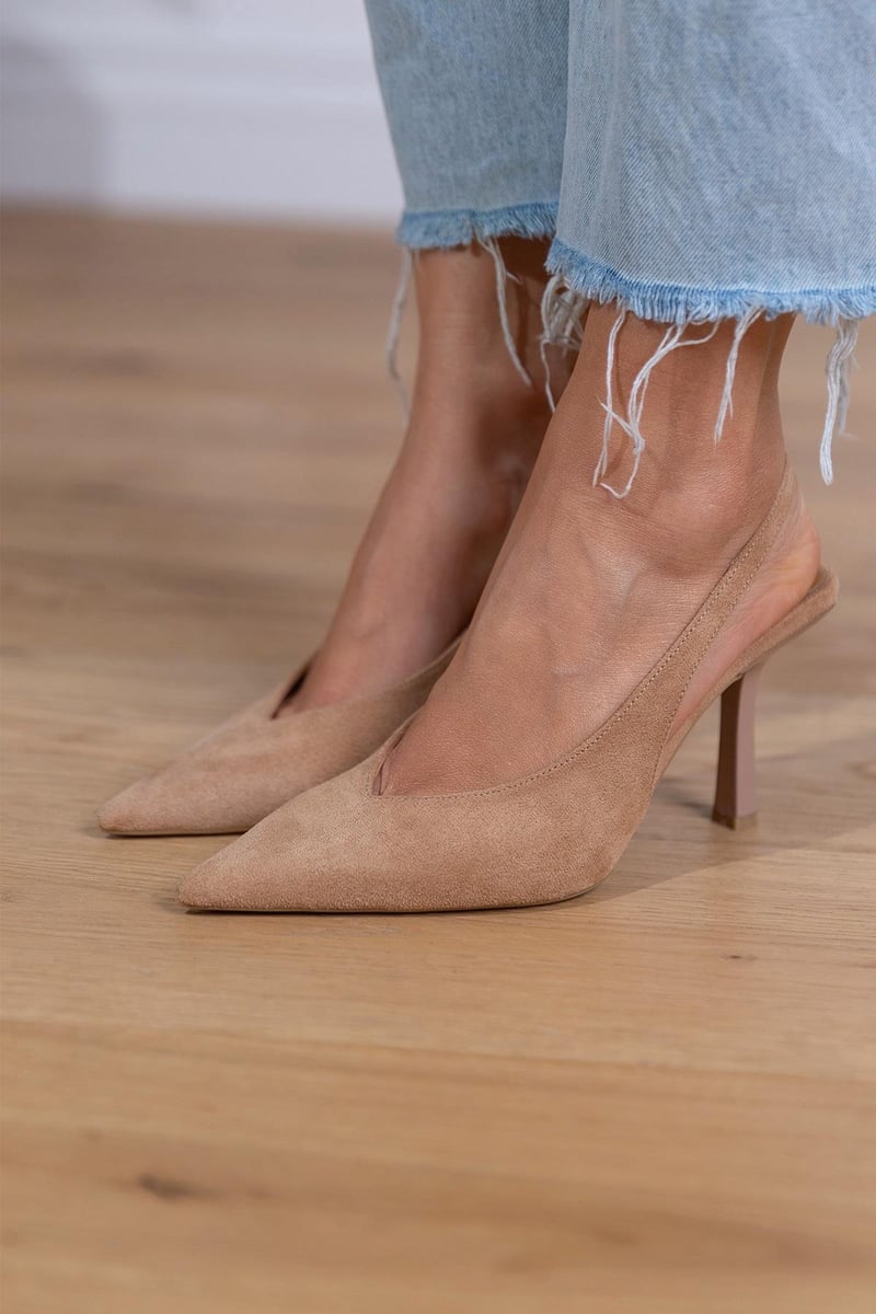 Helena - Nude Slingback High Heels