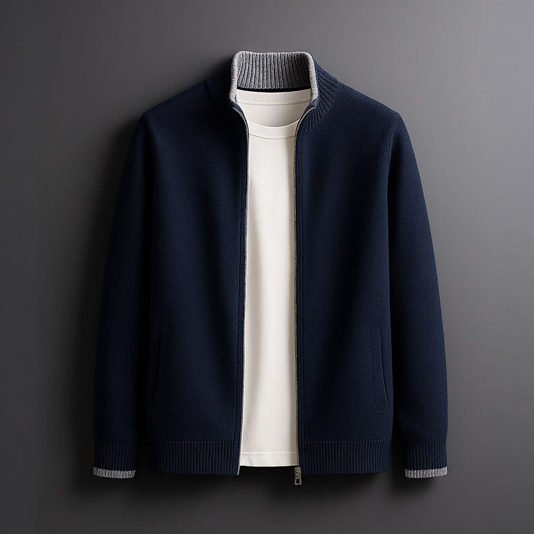 Isaac – Knitted Zip-Up Jacket